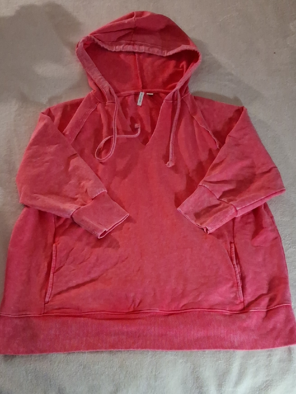 LIVE WELL SIZE 18/20 Coral Pink Hoodie Sweatshirt